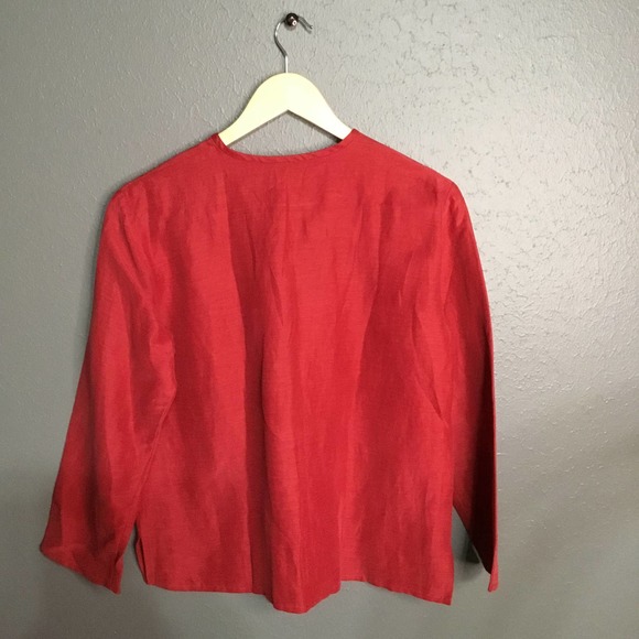Eileen Fisher Button Long Sleeve Silk - Picture 2 of 4